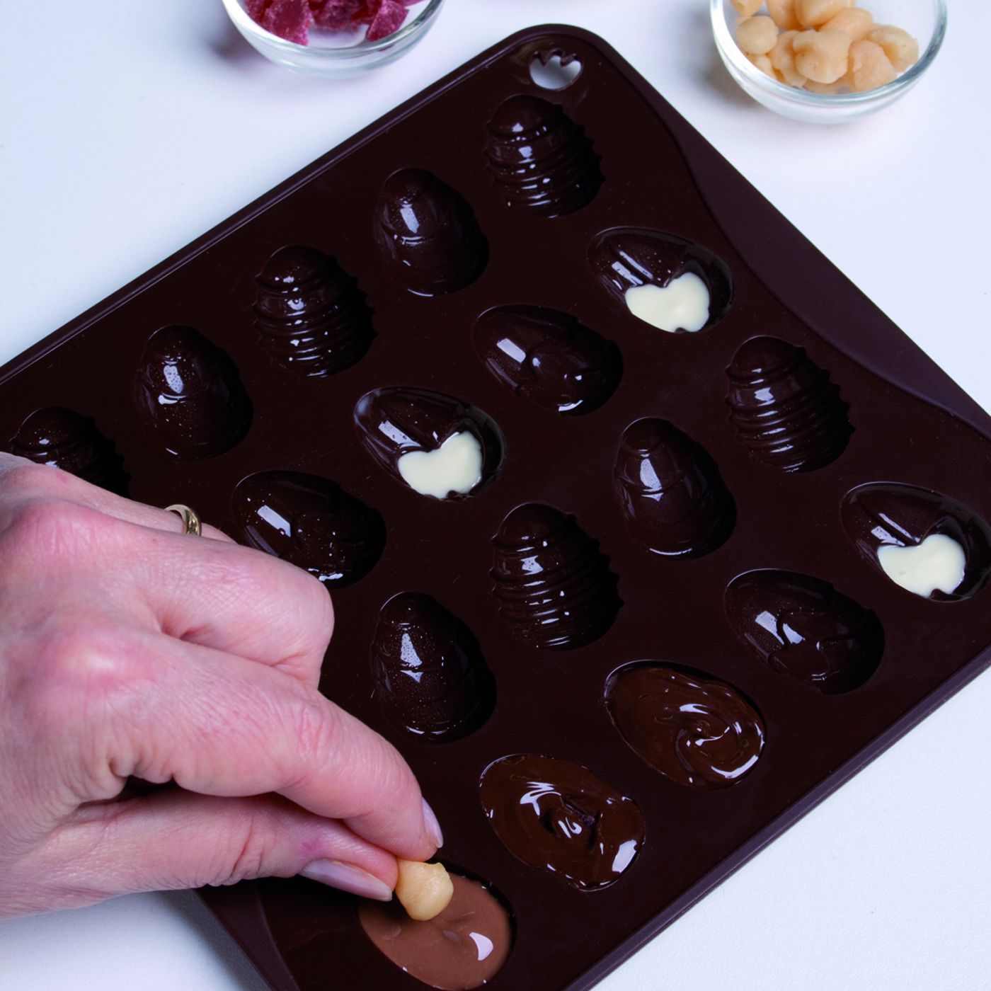 Stampo silicone multiporzione per ovetti di cioccolato CHOCO05S