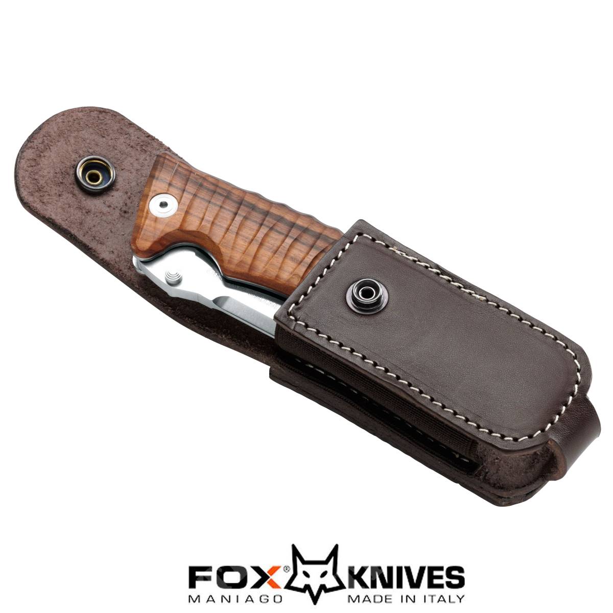 Coltello Fox serramanico da caccia impugnatura legno FX-130 DW
