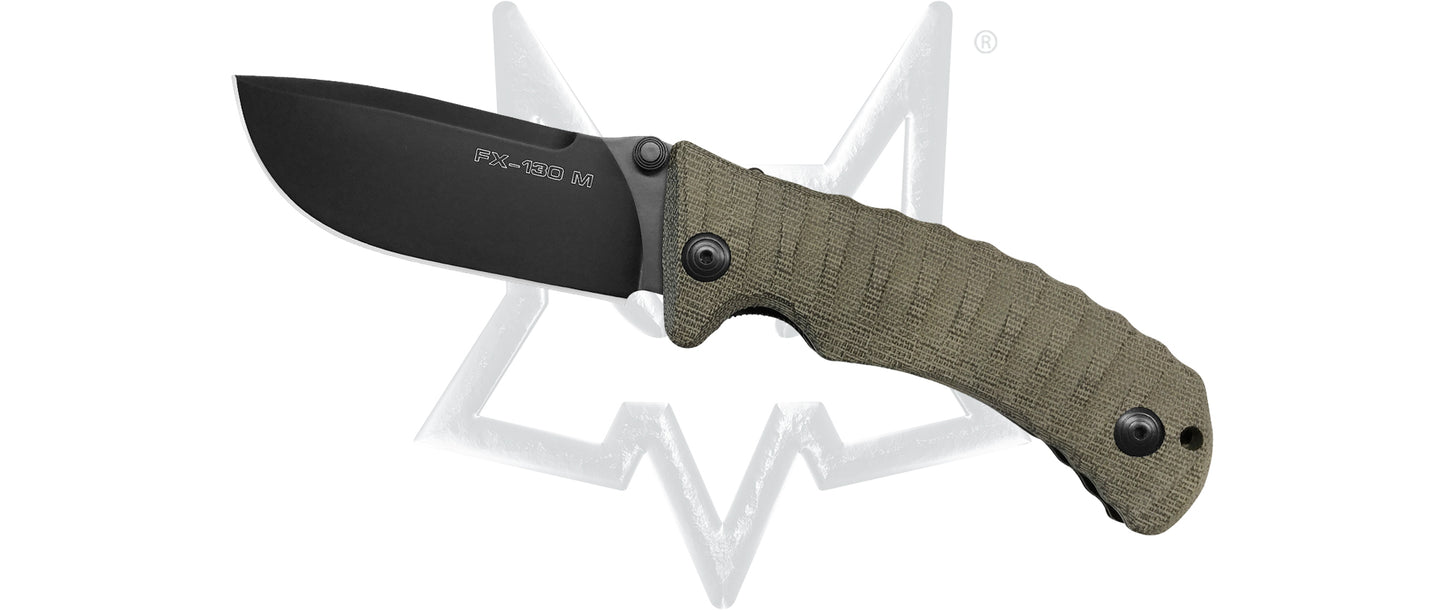 Fox coltello da caccia serramanico Micarta Verde FX-130 MGT