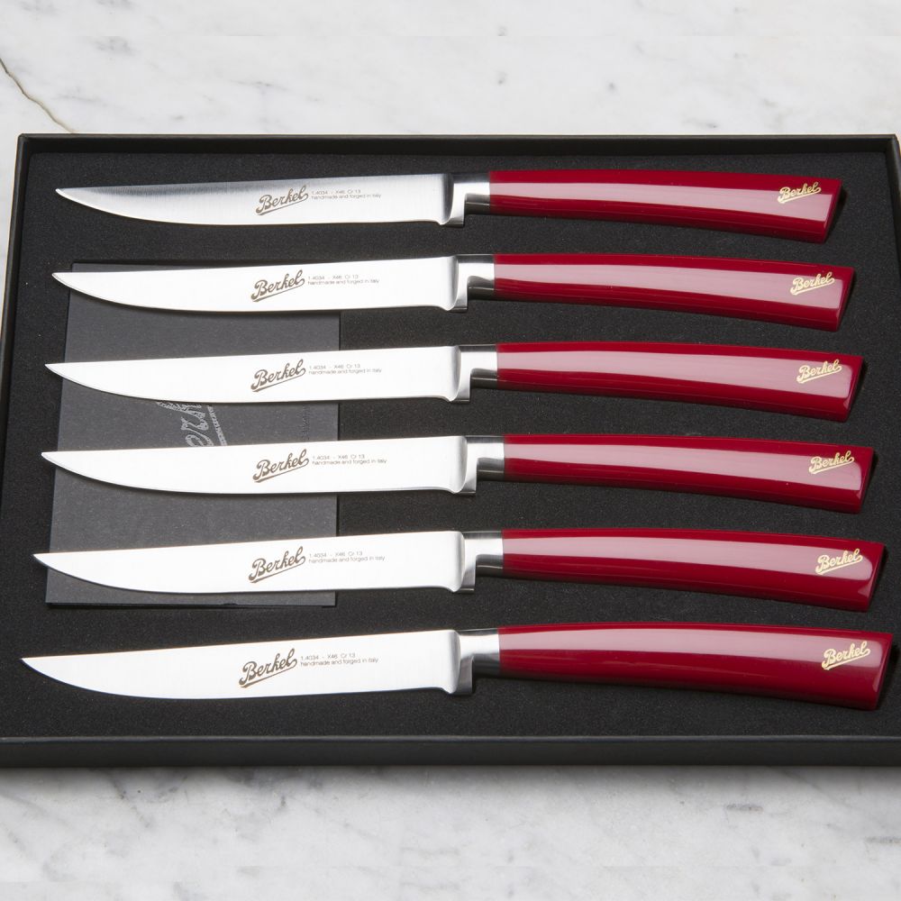 Berkel Elegance set 6 coltelli bistecca Rosso KEP6ST11SRRGB