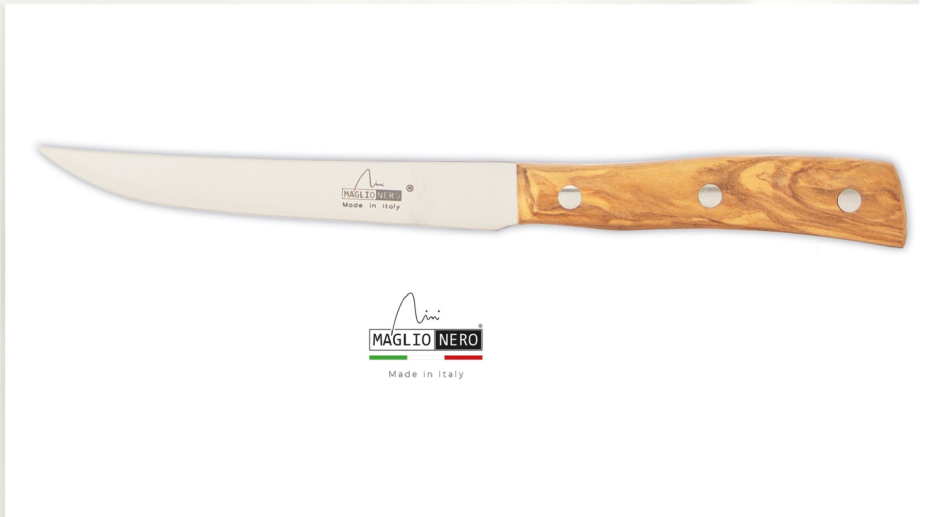 Maglio Nero set coltelli bistecca 12cm Iside manico ulivo UV0712
