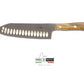 Maglio Nero coltello Santoku 17 cm Iside manico ulivo UV5517