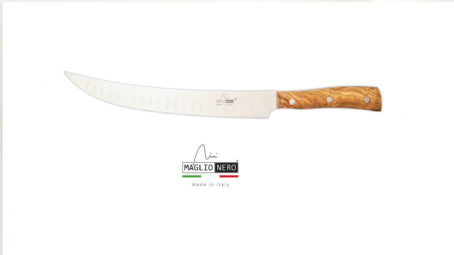 Maglio Nero coltello scimitarra 26 cm Iside manico ulivo UV5226