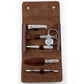 Alpen Set Manicure 5 pezzi inox astuccio in pelle marron AP6910R