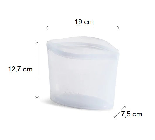 STASHER contenitore in silicone ermetico adatto adatto cottura a bassa temperatura e microonde 453 ml salvaspazio