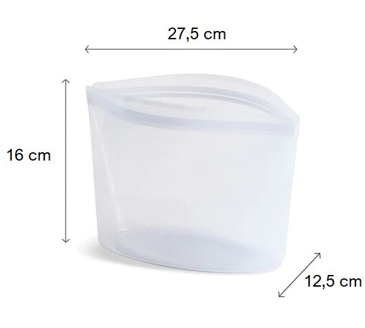 STASHER contenitore in silicone ermetico adatto cottura a bassa temperatura e microonde 1,4 L salvaspazio
