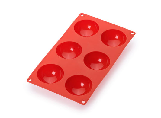 Lekue Stampo in silicone da 6 unità semisferiche colore rosso