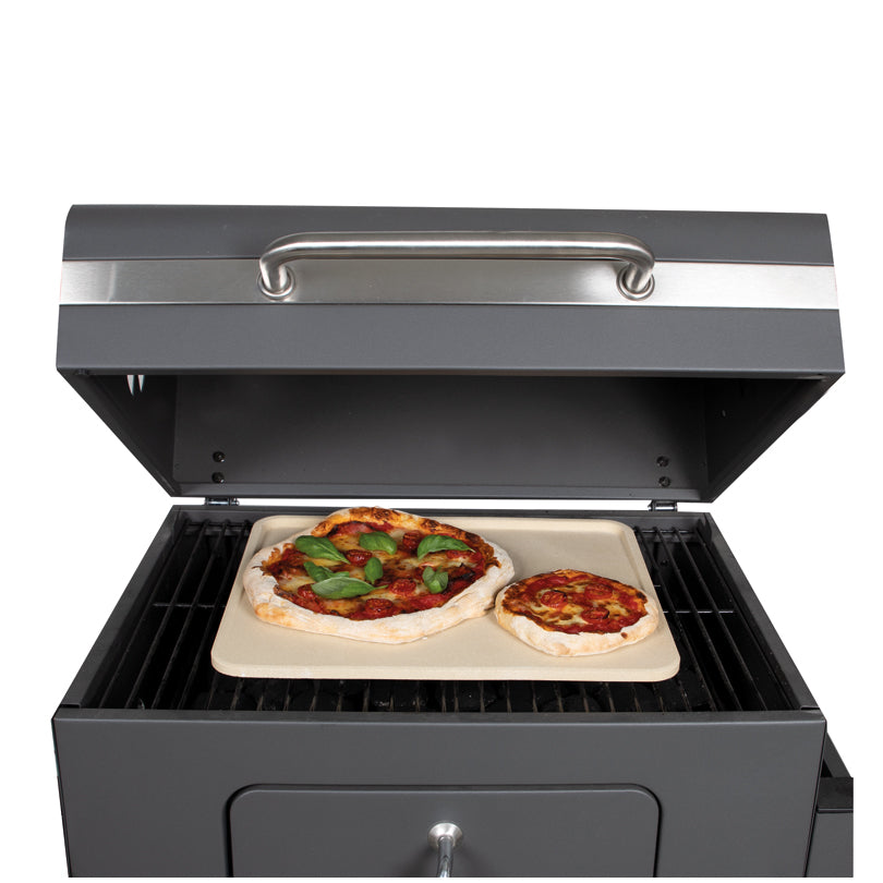 DEMETRA – Set pietra refrattaria in cotto + pala in legno per cottura pizza  e pane in forno domestico