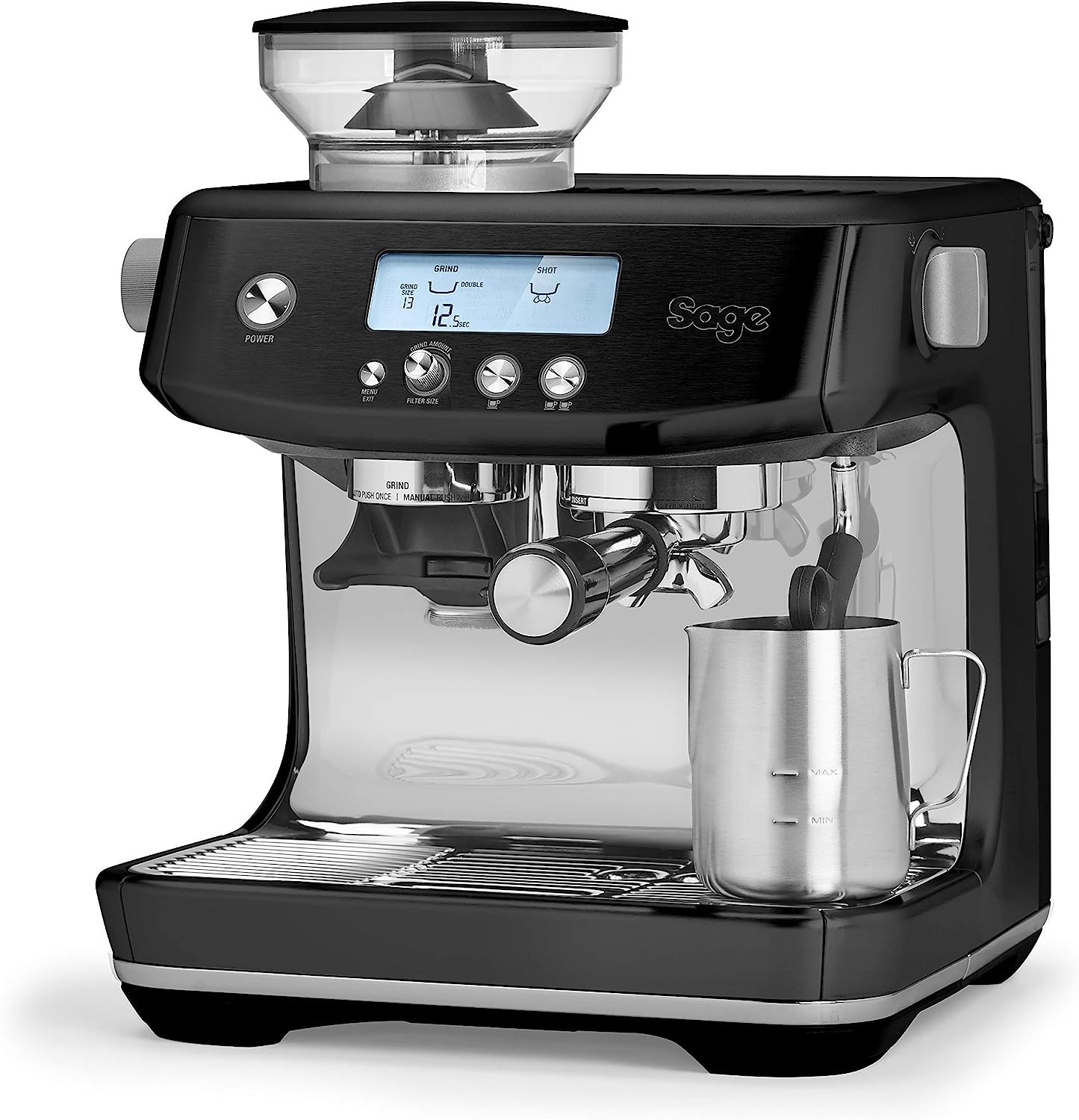 Sage macchina da caffè espresso The Barista Pro colore Tartufo con macinacaffè e pressatura assistita con torsione professionale